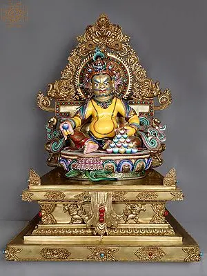 Gilded Copper Kubera Sculpture