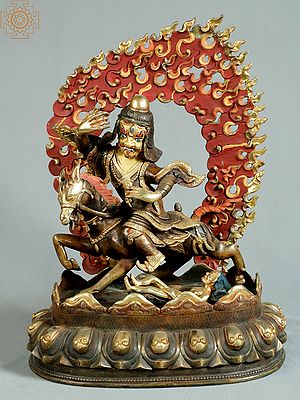 14" Achi Chokyi (Chimar) Drolma From Nepal | Nepalese Copper Statue