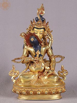 9" Tibetan Buddhist Deity Vajrasattva From Nepal