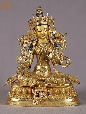 Brass Goddess Tara Statue - 13"