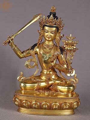 16" Manjushri Copper Idol | Nepalese Copper Statue