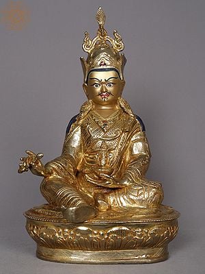 14" Guru Padmasambhava Copper Statue | Statue from Nepal