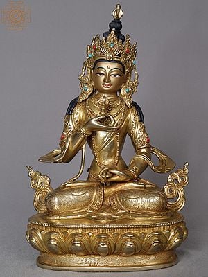 10" Tibetan Buddhist Deity Vajrasattva From Nepal