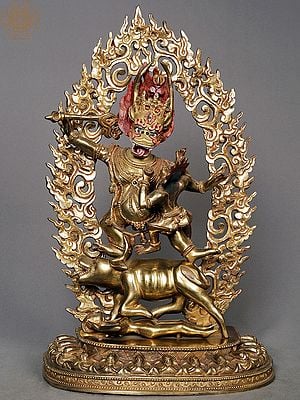 13" Ekajata Copper Statue from Nepal | Buddhist Deity Idols