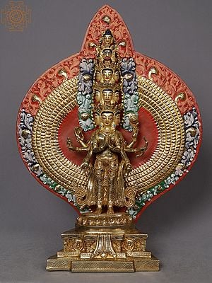 14" Large Padmasana Shadakshari Lokeshvara