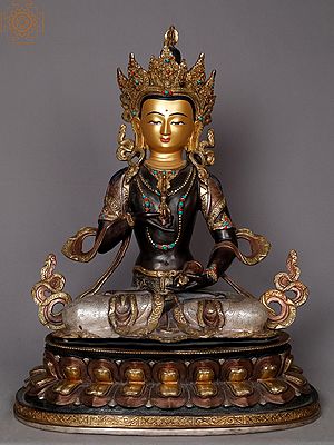 18" Tibetan Buddhist Deity Vajrasattva From Nepal