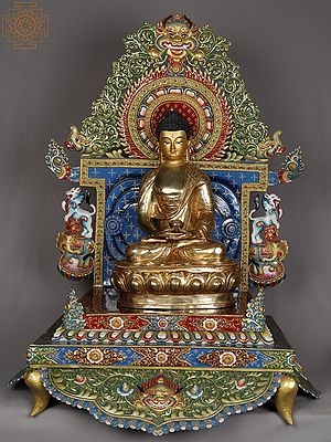 Enthroned Lord Shakyamuni Buddha From Nepal