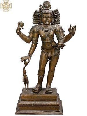 38" Large Lord Bhairava Bronze Statue
