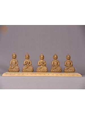 15" Wooden Punch Buddha
