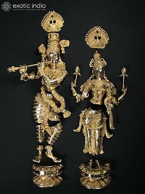 Brass Statues of the Charming Lord Krishna