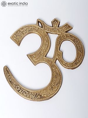 6" Wall Hanging Om (Aum) in Brass