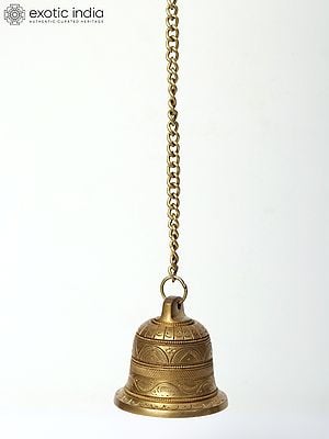 3" Wall Hanging Bell in Brass