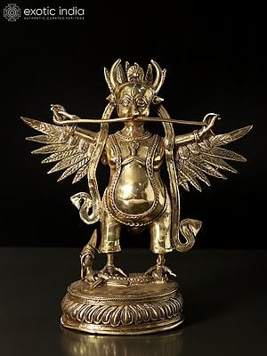 10" Tribal Garuda | Brass Statue | Dhokra Art