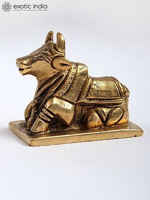 2" Small Brass Nandi Sculpture