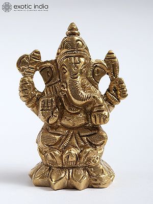 2" Small Seated Blessing Ganesha