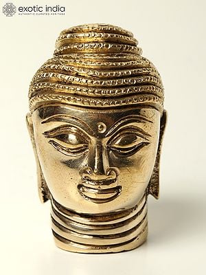 2" Small Size Brass Buddha Head Statue