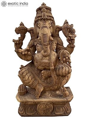 18" Lord Ganesha With Mushaka Idol