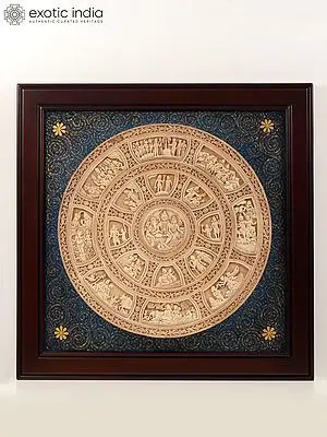 42" Large Framed Shiva Family | Wood and Resin Wall Hanging