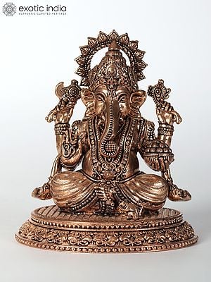 4" Small Brass Superfine Lord Ganapati Idol