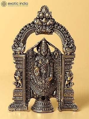 5" Small Fine Quality Tirupati Balaji (Venkateshvara) Brass Statue