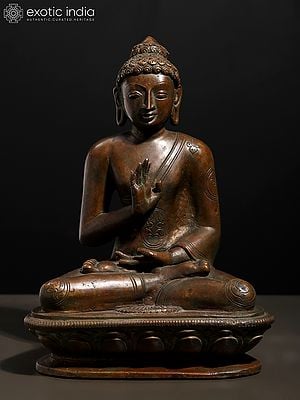 11" Amoghasiddhi Buddha Bronze Statue