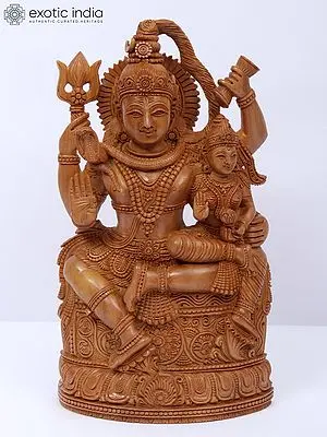 8" Beautiful Idol Of Lord Shiva And Goddess Parvati