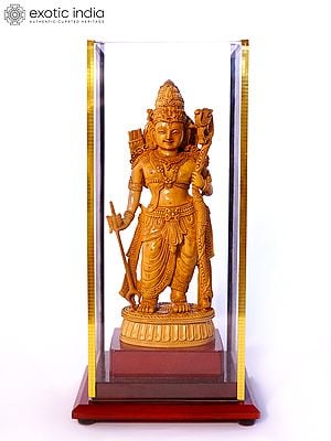 9" Maryada Purushottam Shri Ram | Sandalwood Carved Statue