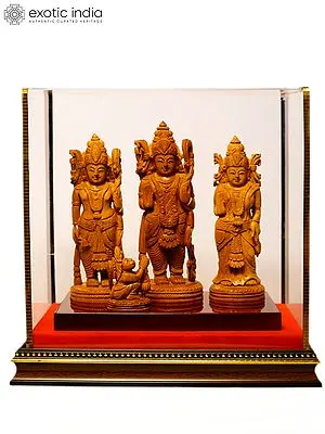 8" Shri Rama Darbar | Sandalwood Carved Statue