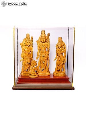13" Shri Rama Darbar | Sandalwood Carved Statue