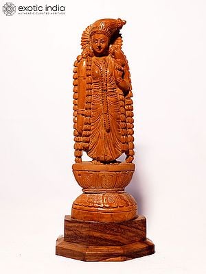 9" Goddess Meenakshi | Sandalwood Carved Statue