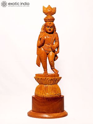11" Baal Gopal | Sandalwood Carved Statue