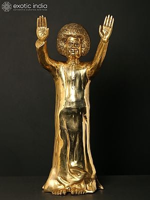 25" Standing Sathya Sai Baba | Brass Statue