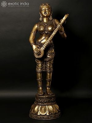 Alluring Apsara Brass Statues