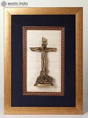 17" Wood Framed Crucifix | Wall Hanging