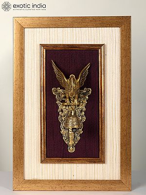 19" Wood Framed Parrot Bell | Wall Hanging