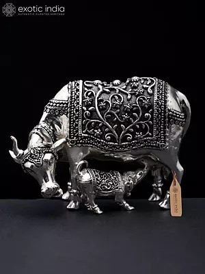 Small Superfine Cow and Calf | Brass Statue