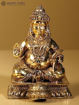 Small Superfine Blessing Lord Kubera Brass Statue (Multiple Sizes)