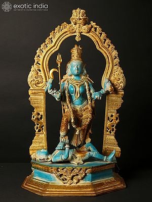 21" Attractive Brass Idol Of Blue Goddess Kali