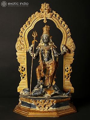 21" Brass Idol Of Goddess Mahakali