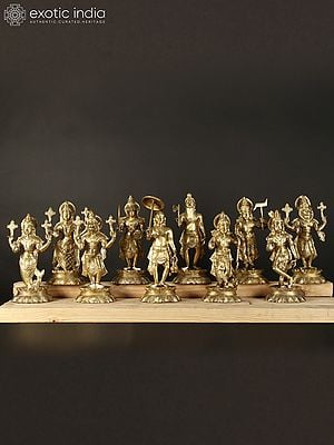 15" Bronze Dashavtar Of Lord Vishnu