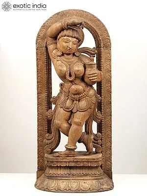 41" Dancing Apsara | Wood Carved Statue