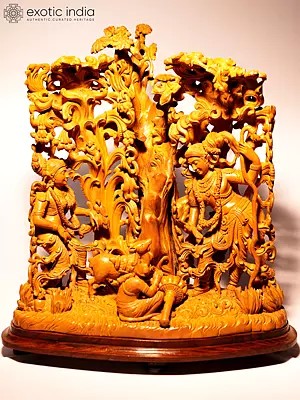 18" Episode From The Ramayana | With Beautiful Hand Carving