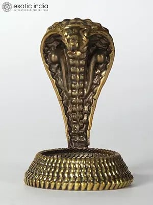 3" Small Brass Kundalini Snake Idol