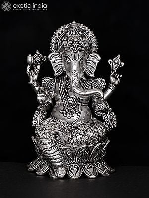 3" Attractive Superfine Lord Ganesha Statue