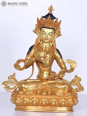 13" Buddhist Deity Vajrasattva Copper Statue | From Nepal