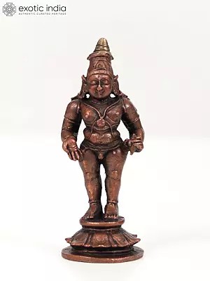 3" Small Lord Vitthal (Panduranga) Copper StatueThis Small Lord Vitthal (Panduranga) Copper Statue, a blessing designed in the sacred metal of copper. Being a medium for the devotees for offering daily worship this statue captures the essence of Lord Vitt