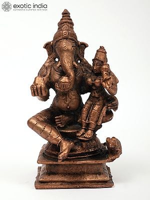 4" Small Siddhi Ganesha | Copper Statue