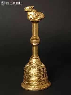 6" Brass Nandi Bell | Ritual Brass Ghanti
