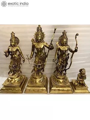 34" Rama Darbar | Brass Statue