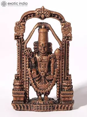 3" Small Venkateshvara (Tirupati Balaji) | Copper Statue
